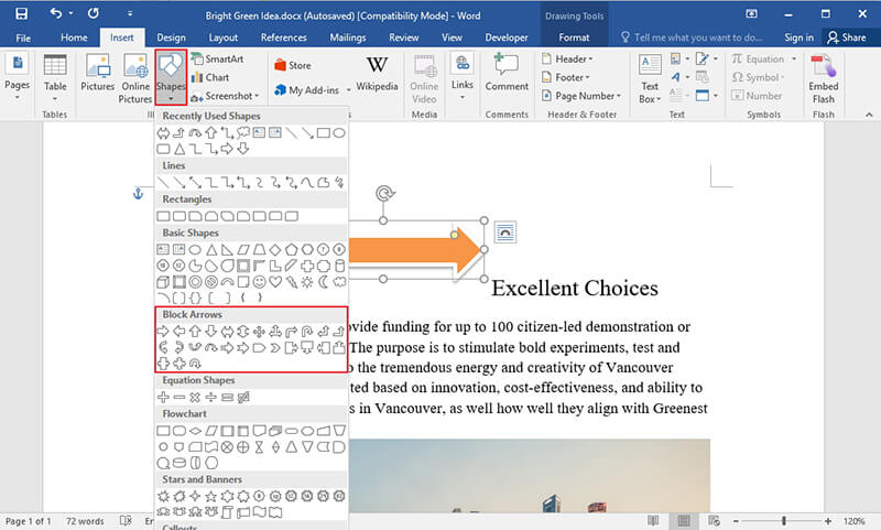 Word For Mac Insert Text In Arrow